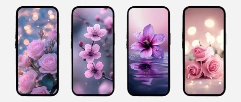 粉色花漾手机壁纸，让屏幕绽放温柔-淘零网