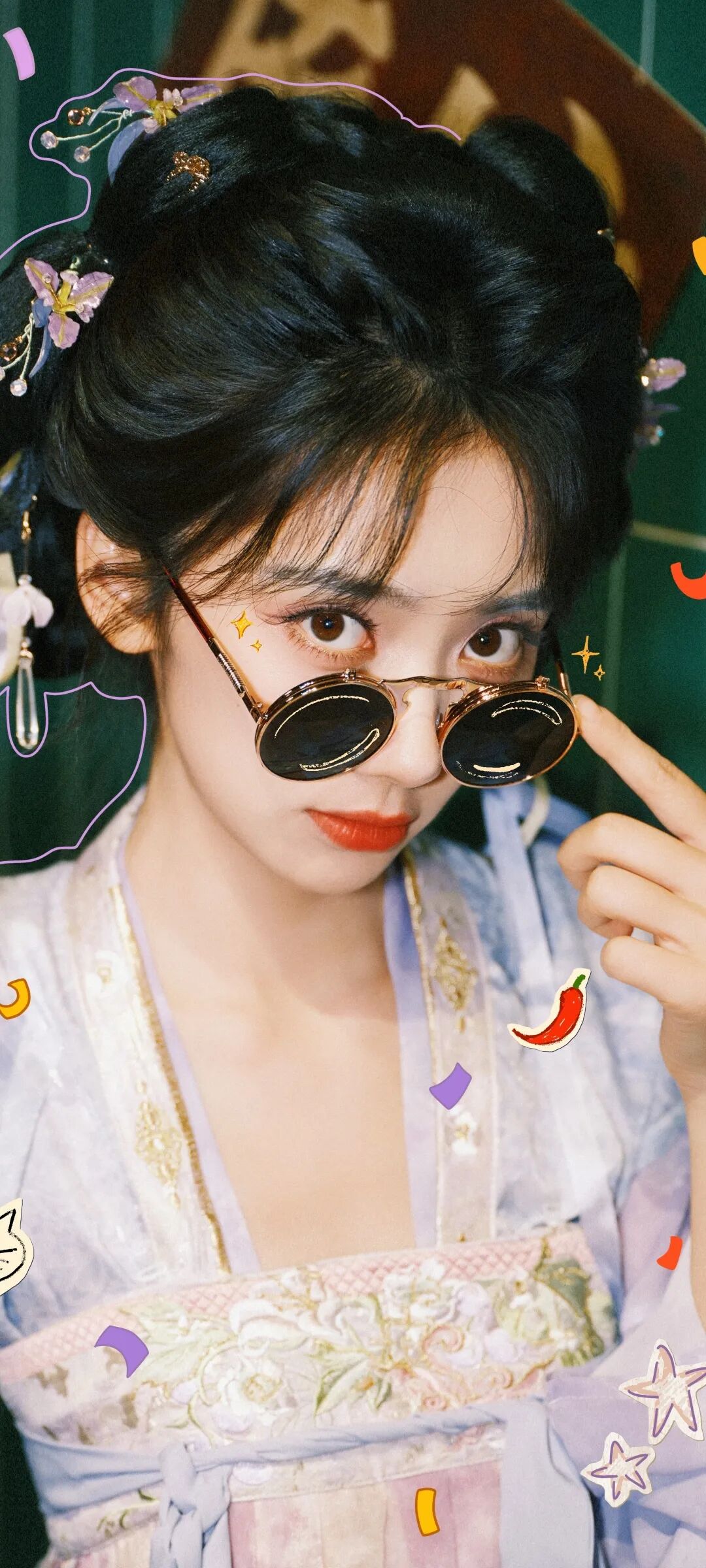 图片[8]-花朵 云曦 嫦娥 厚涂 山 王影璐壁纸-淘零网