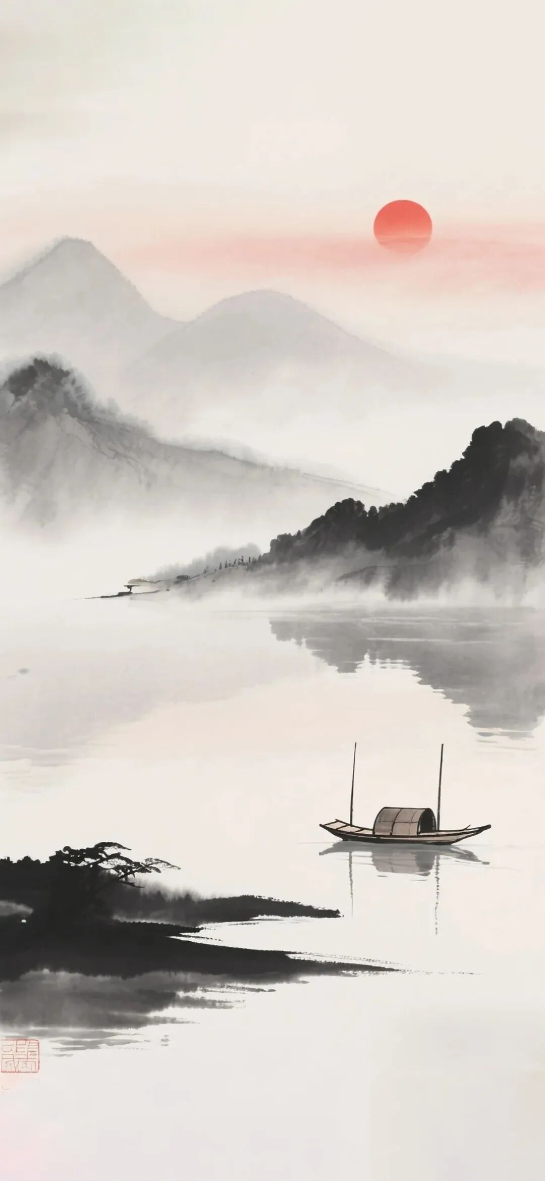 图片[8]-中式写意风 绘画手机壁纸-淘零网